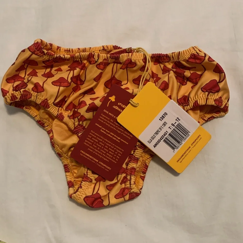 Agua Bendita Ella Gold Baby Bloomer Size 6-9 months & 9-12 months NWT